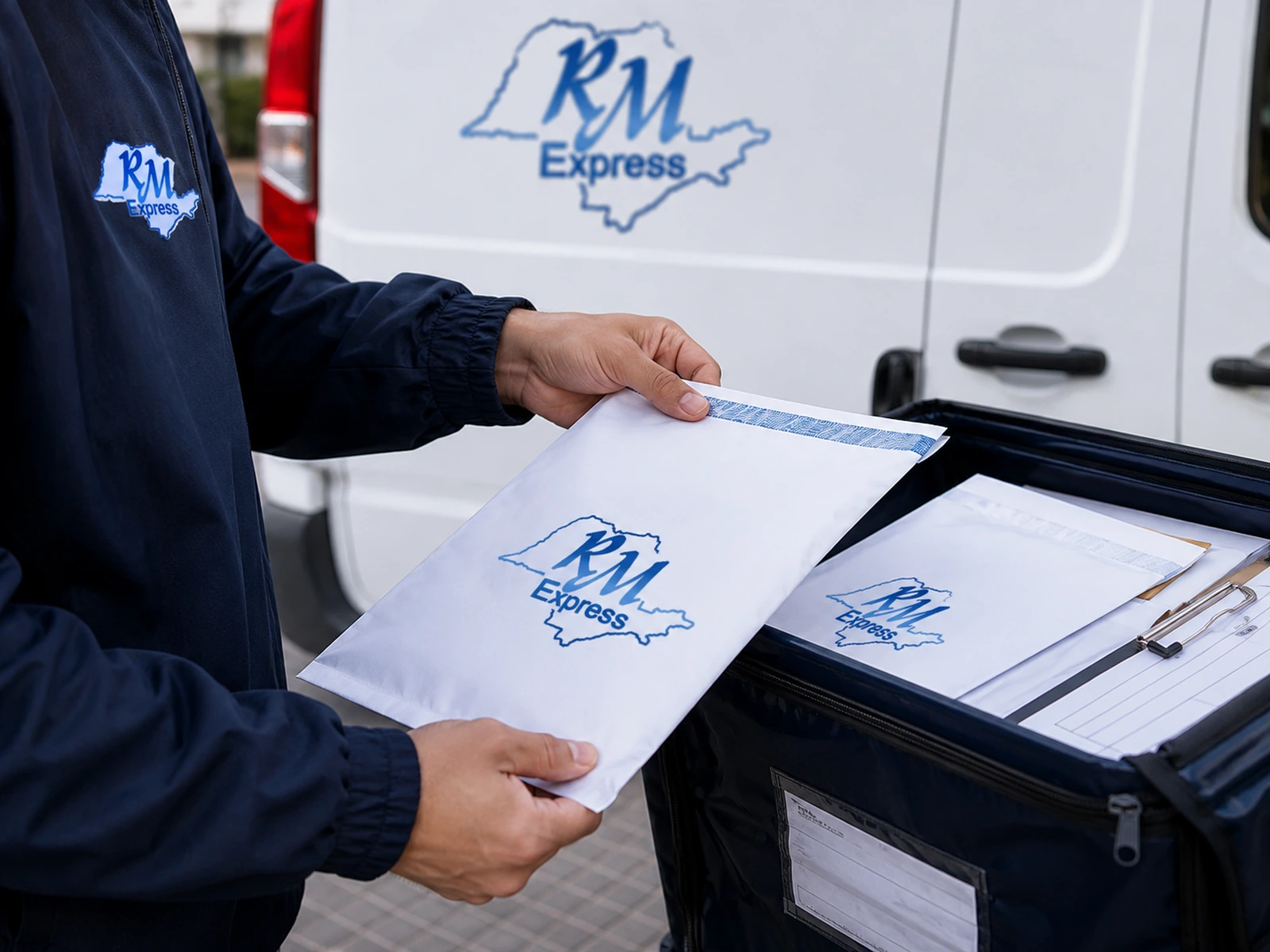 Documentos e malotes da RM Express